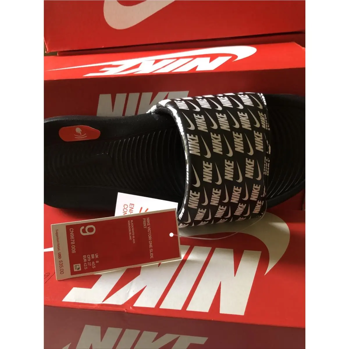 Nike shoes - Nike Victori One Slide Print - CN9678 006 - Black (UPC: 194502262896) 0