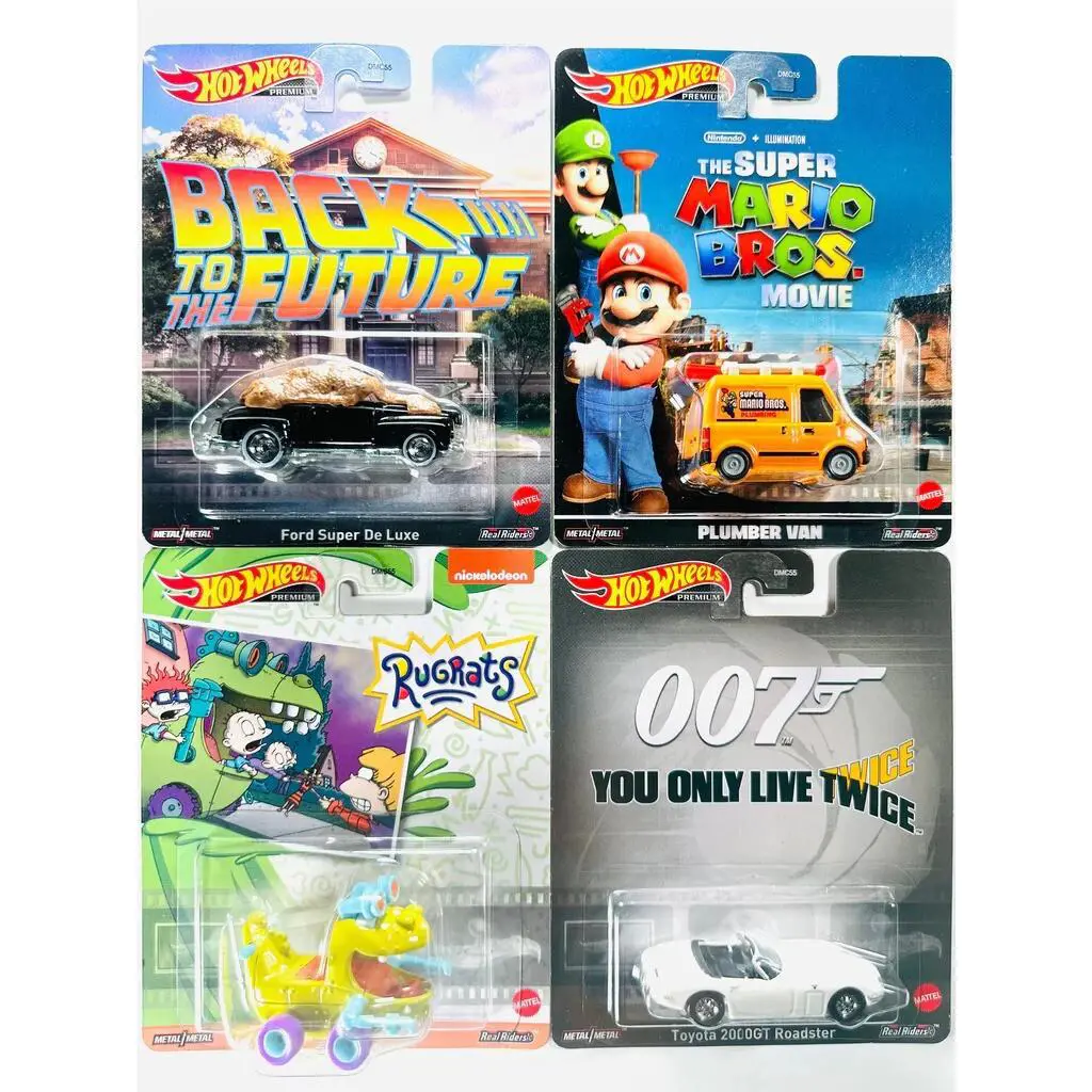 Hot Wheels Retro Entertainment P Super Mario 4 Cars Set Diecast Car Model 1/64