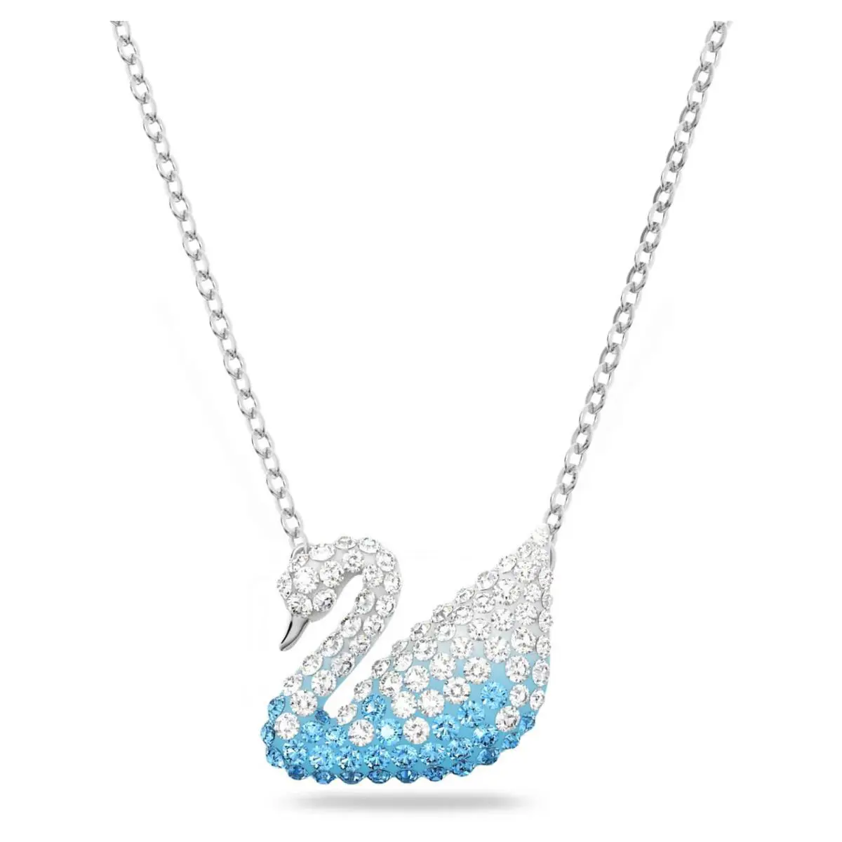 Swarovski Iconic Swan Pendant Blue Rhodium Plated Medium -5512095