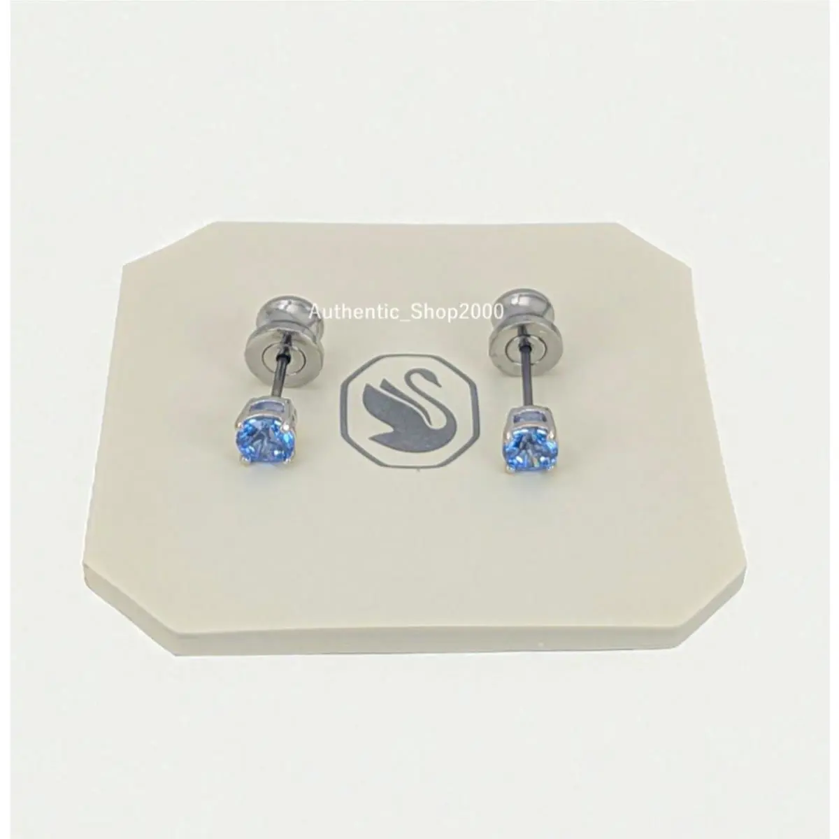 Swarovski Rhodium Blue Crystals Stilla Stud Earrings 5734250