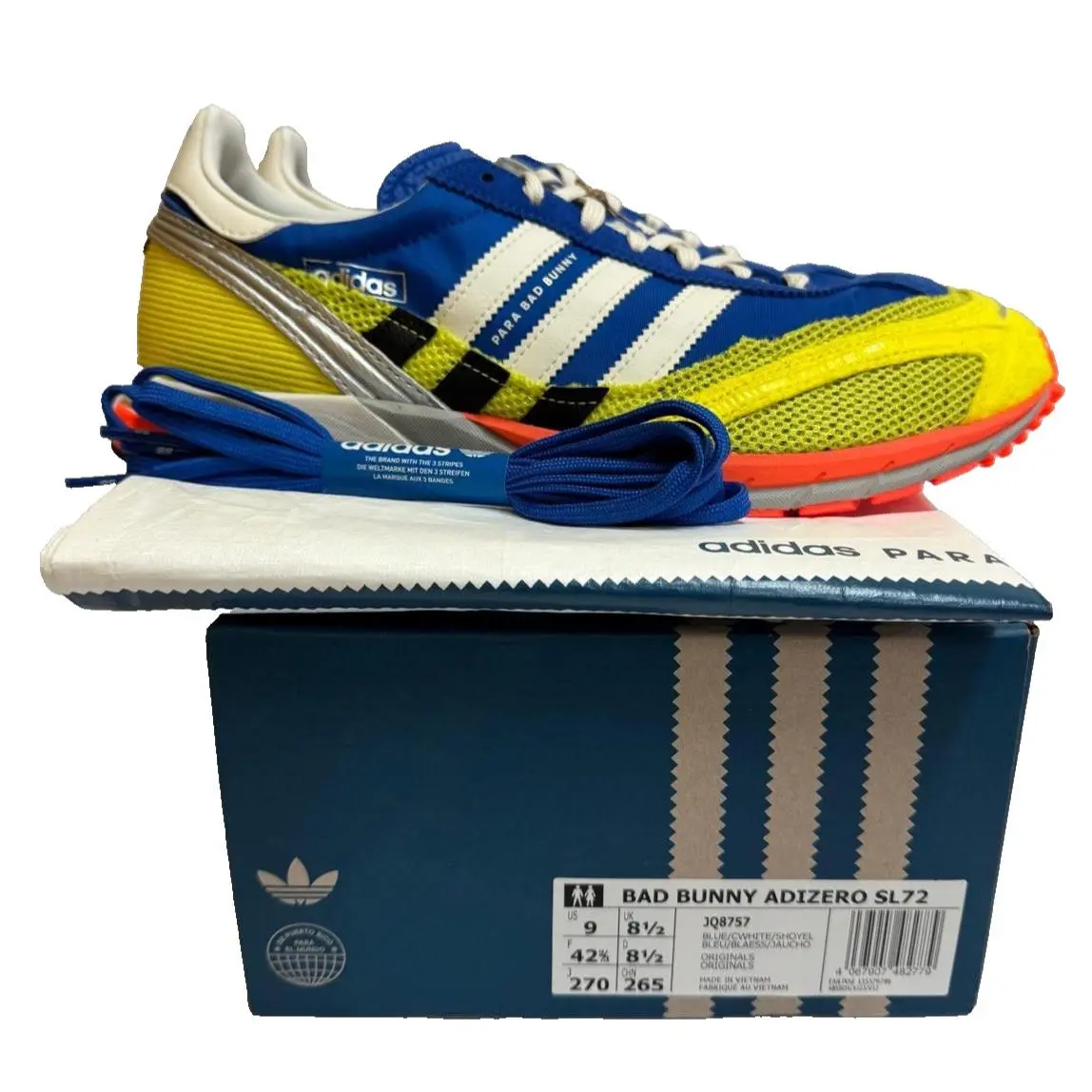 Adidas Bad Bunny Sneakers Adizero Retro Originals SL Logo Trainers Shoes Men 9US