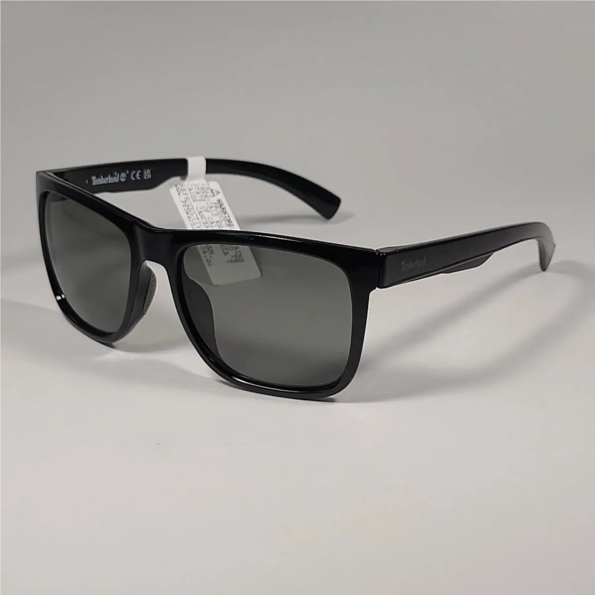 Timberland Men`s Square Sport TB7269 01N Sunglasses Shiny Black Green Lens 56mm