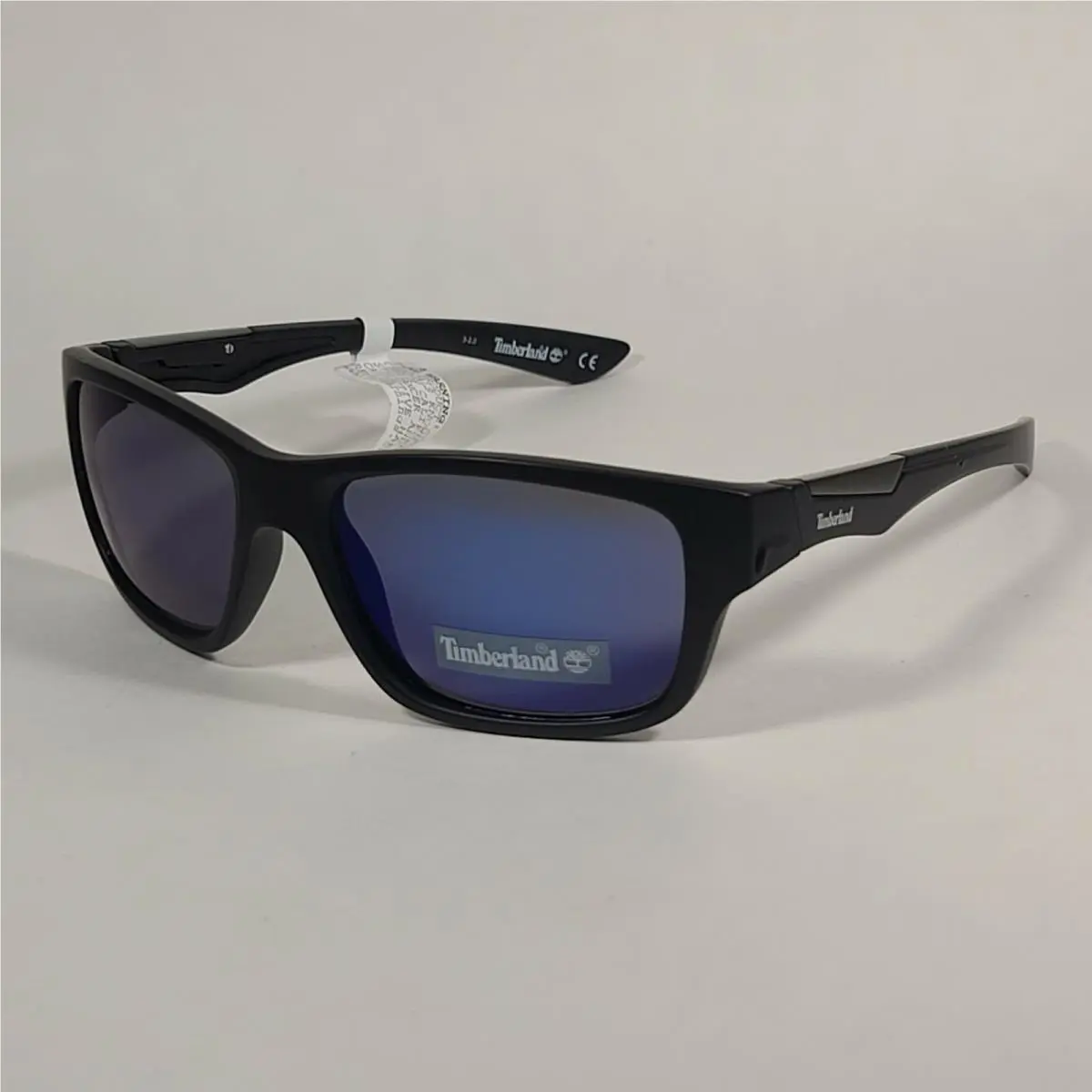 Timberland TB7155 02X Sport Sunglasses Matte Black Frame Blue Mirror Flash Lens