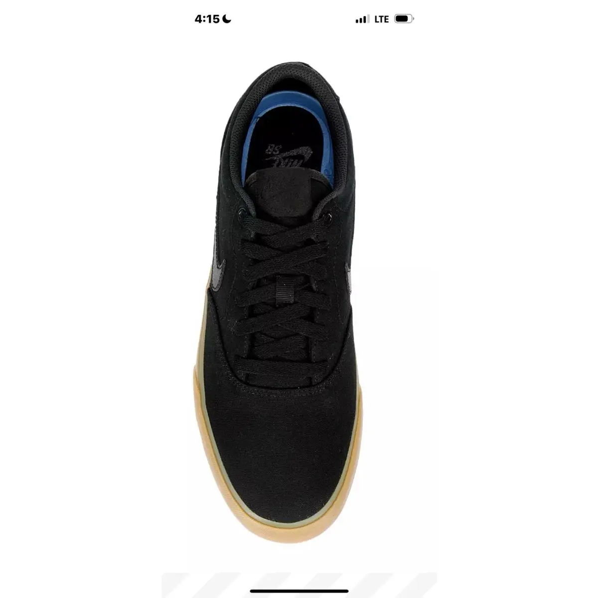 Nike Size 9 Black Mens SB Charge Low Sneaker
