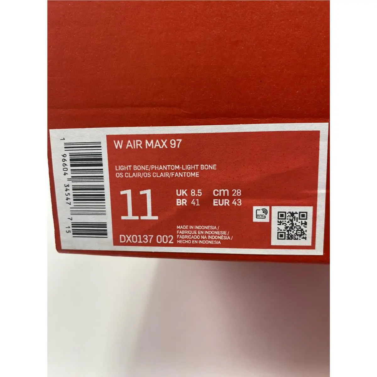 Nike shoes - Nike Air Max 97 - Air Max - DX0137-002 - Phantom-Light Bone (UPC: 196604345477) 6