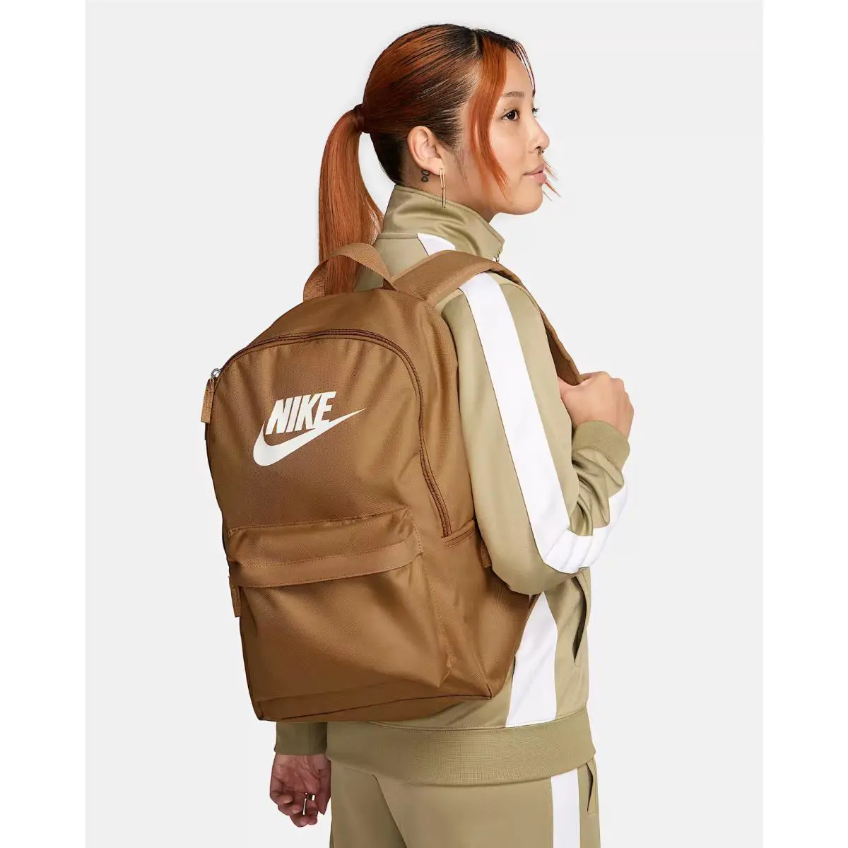 Nike Heritage Backpack Unisex Sports Bag Casual Travel Bag Brown DC4244-224