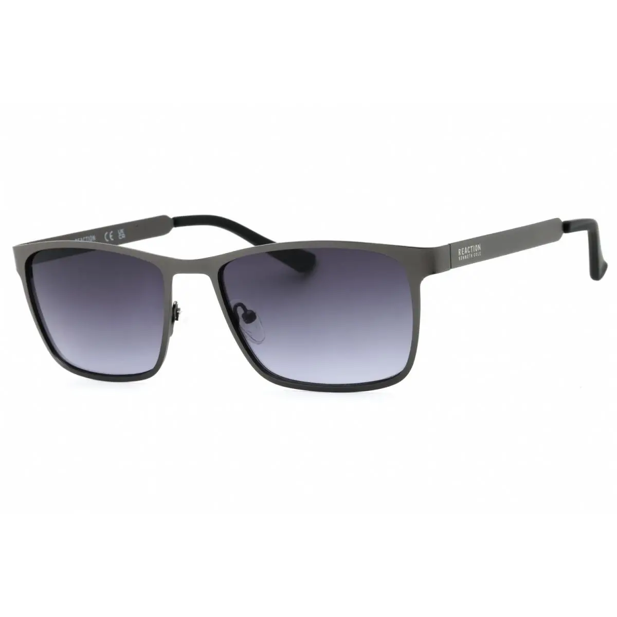 Kenneth Cole Reaction KC1329­ 09B Square Matte Gunmetal/smoke Sunglasses Frame