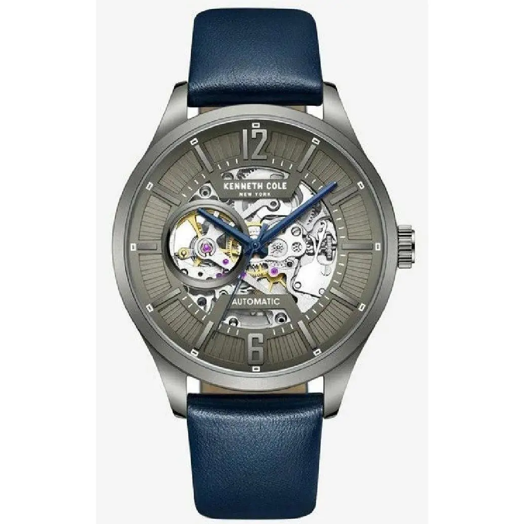 Kenneth Cole Men`s Automatic Leather Strap Watch - KCWGE2232502