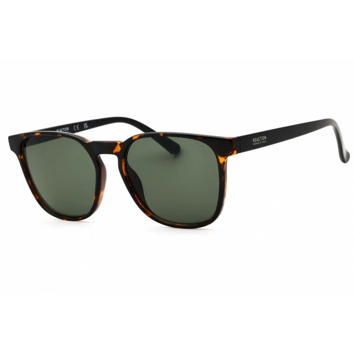 Reaction KC1414 52N Square Dark Havana/green Sunglasses Frame by Kenneth Cole