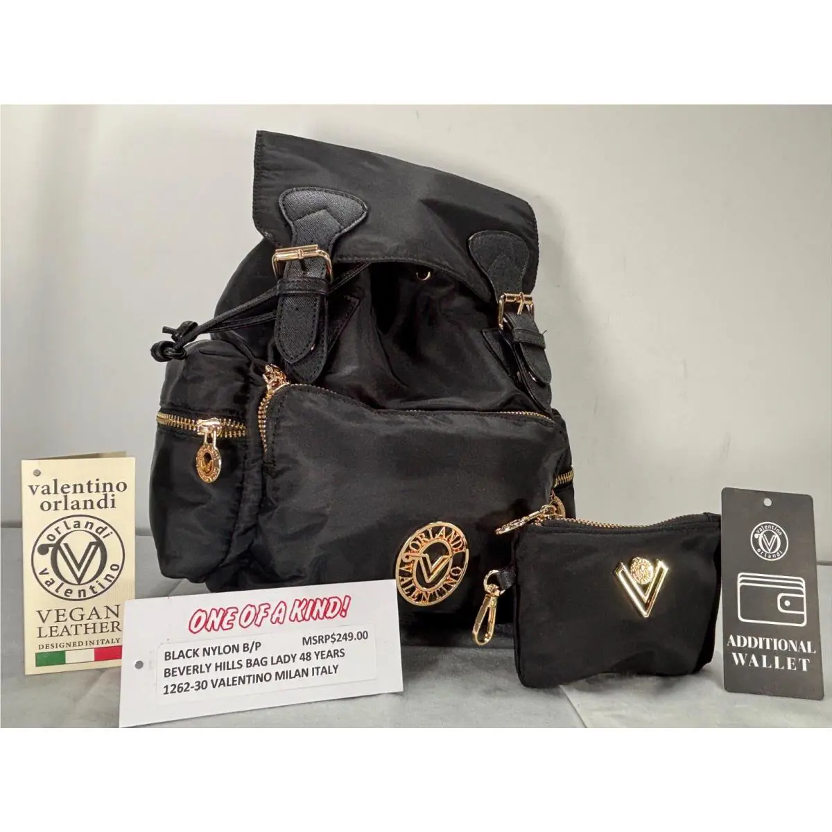Valentino Milan Italy -NWT$249.00 Now Free Coin Pouch