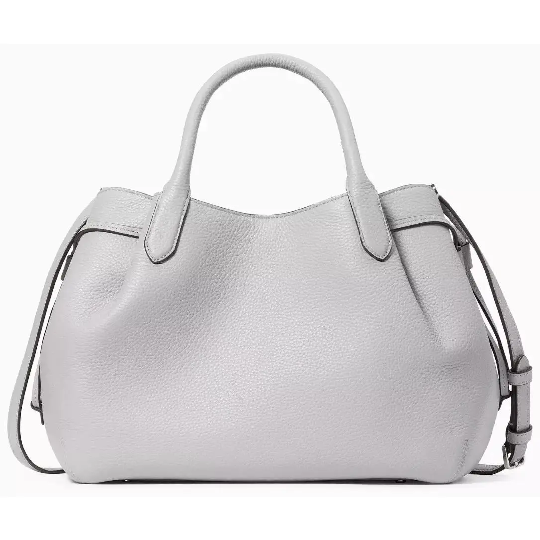 Kate Spade Dumpling Large Gray Leather Satchel Bag K8134 Purse Retail
