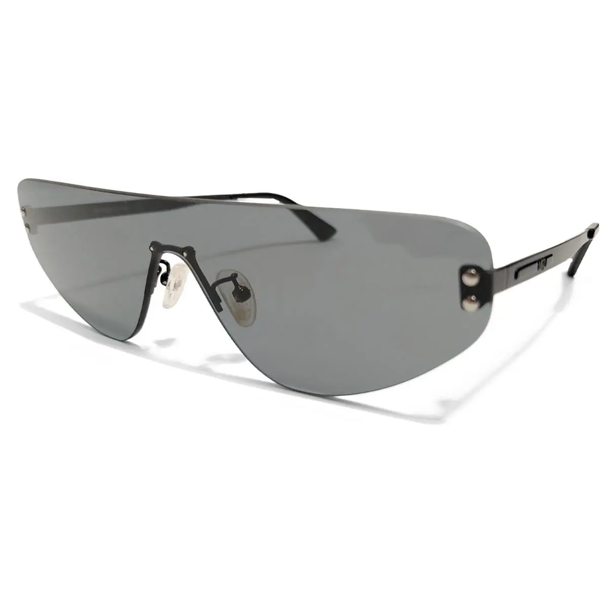 Mcq by Alexander Mcqueen MQ0221S Shield Sunglasses Black Frame Grey Lens 99mm