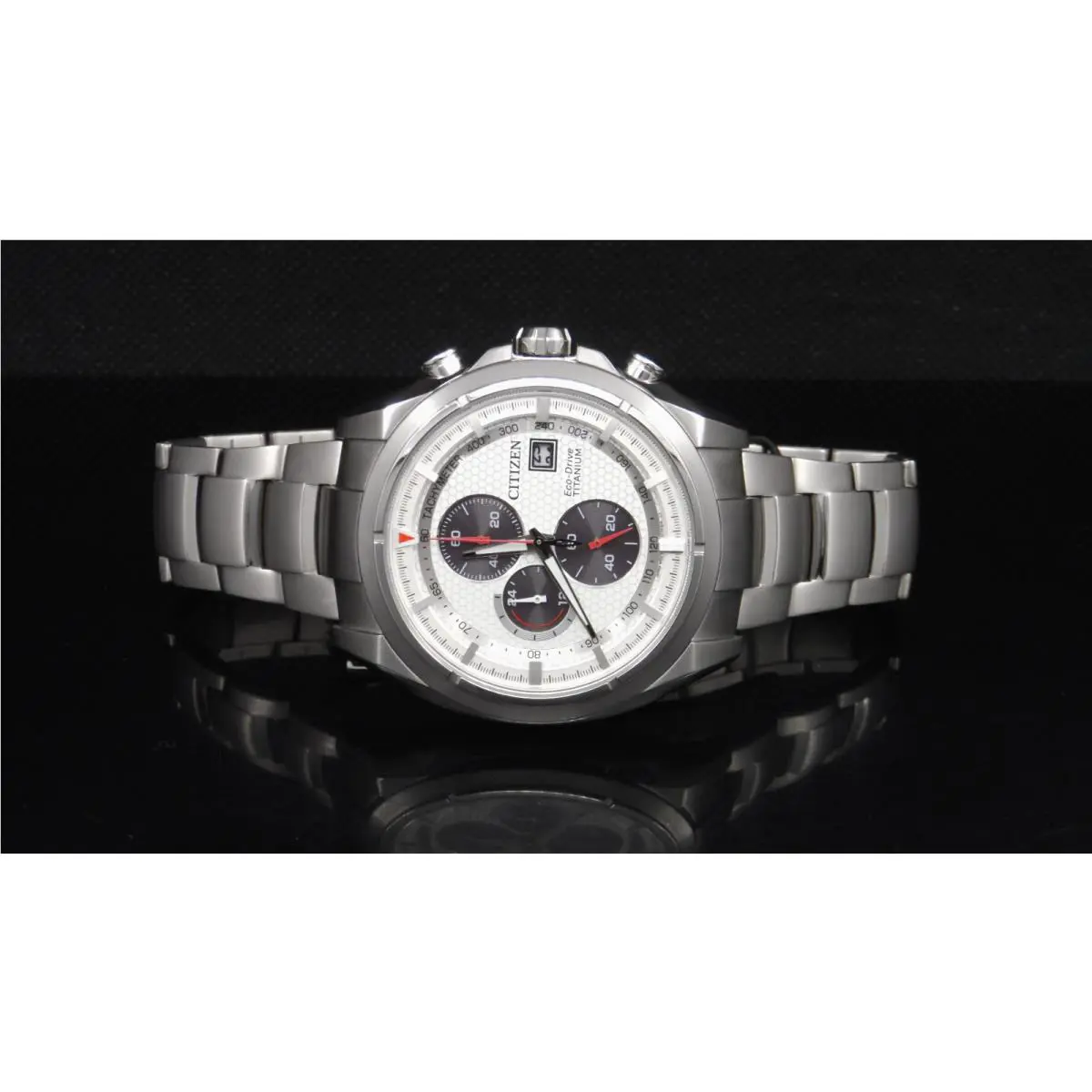 Citizen CA0550-87A Chandler Super Titanium Chronograph Silver Tone Men`s Watch