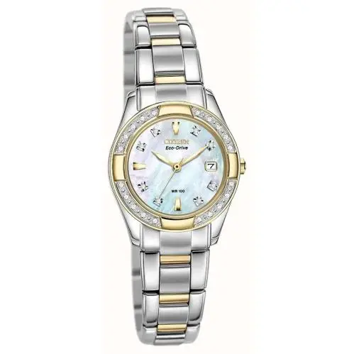 Citizen EW1824-57D Regent Eco-drive Diamond-accent Mother-of-pearl Women`s Watch