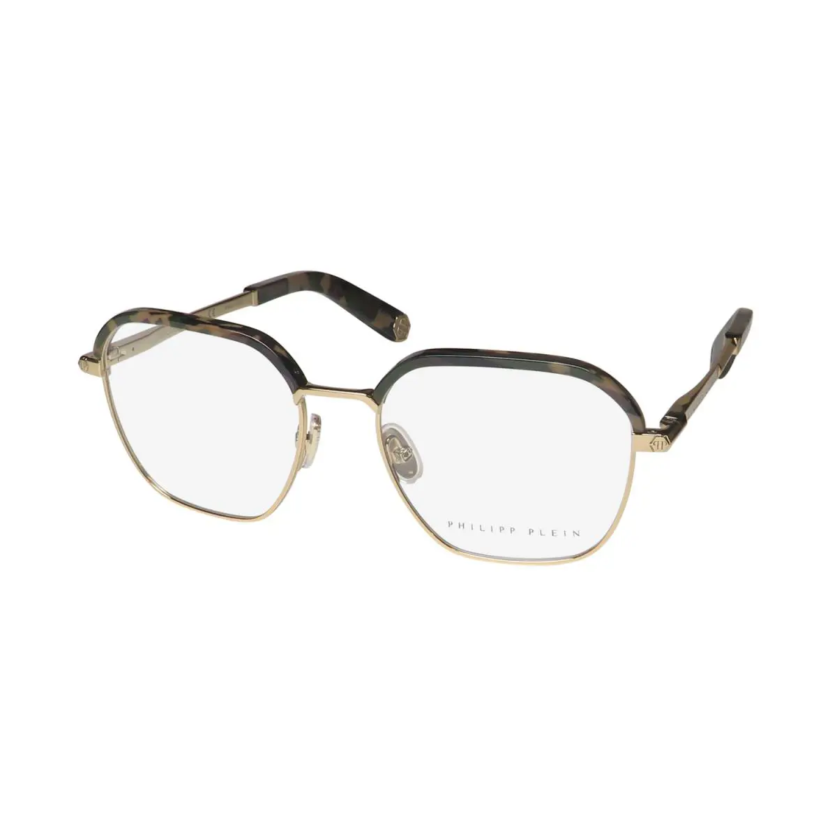 VPP017 Plein Treasure Eyeglass Frame/glasses Genuined Product Rare Brown / Gold by Philipp Plein