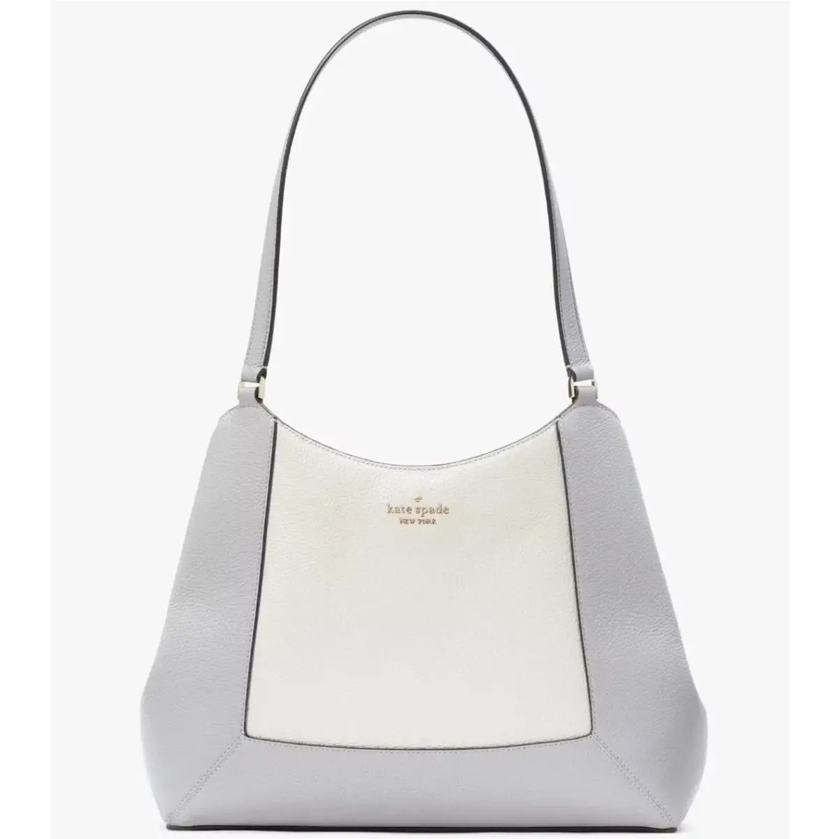 Lena Large 3-Compartment Shoulder Gray Leather KH439 by Kate Spade