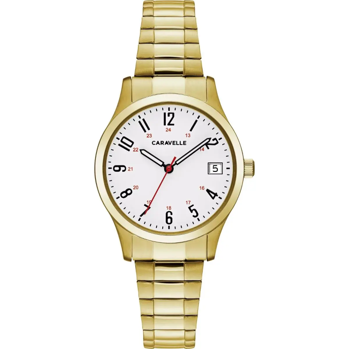 by Bulova Traditional 30mm Gold Stainless Steel Case 44M113 by Caravelle