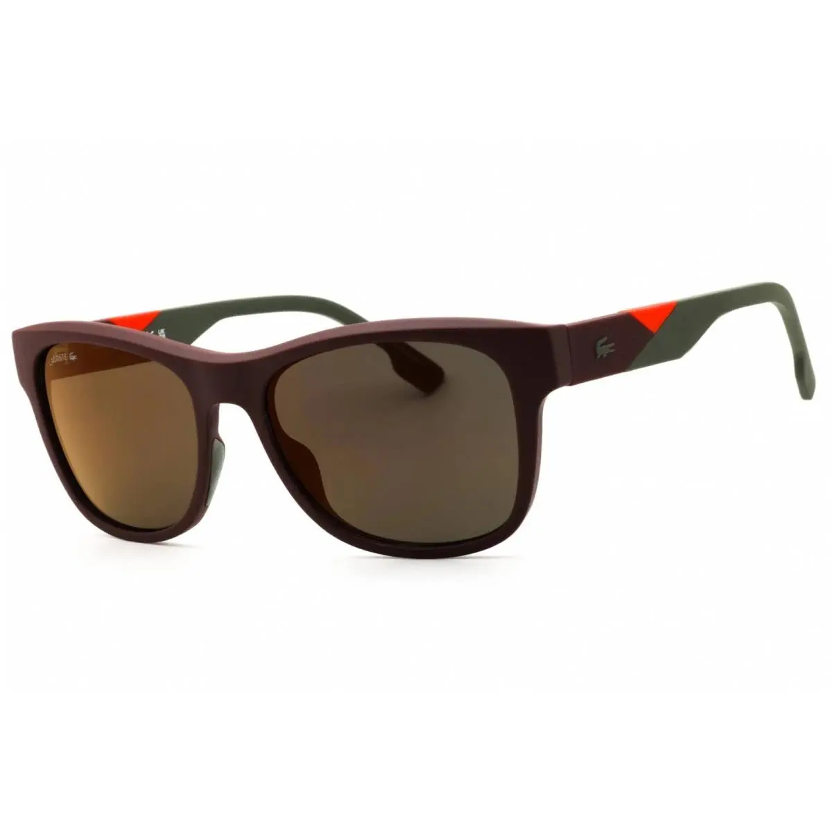 Lacoste L6043S-601 Sunglasses 56mm - Frame: MATTE-BURGUNDY-ORANGE, Lens: MATTE-BURGUNDY-ORANGE