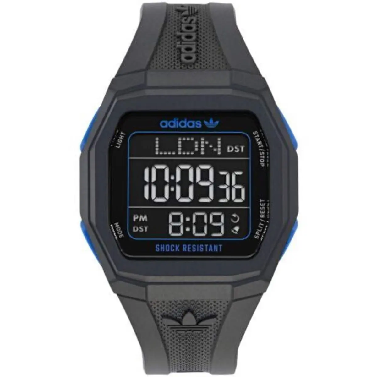Adidas AOST24564 Men`s Digital Tech One Gmt 48mm Gray Watch