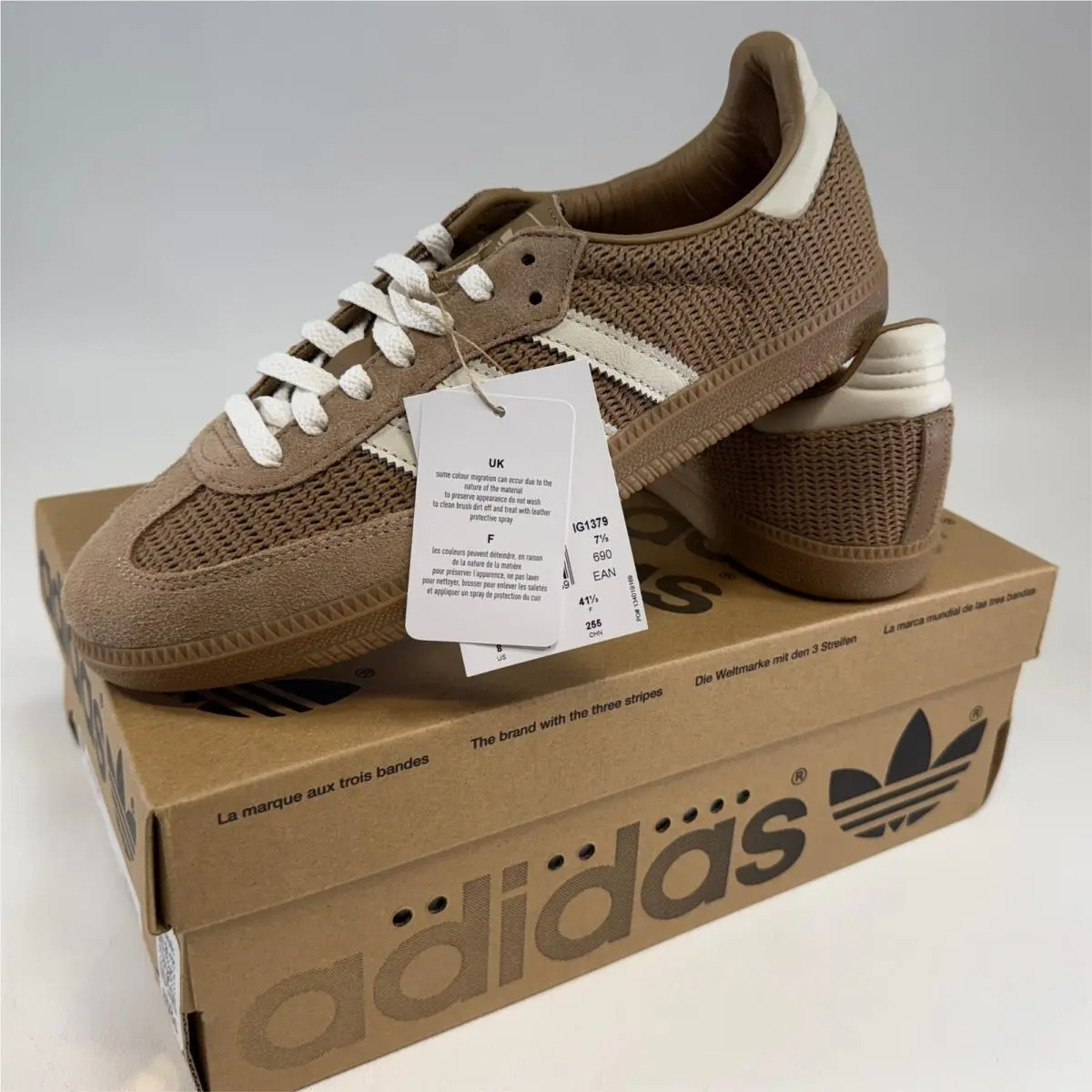 Samba OG Cardboard Beige Brown Cream White US 8 IG1379 by Adidas