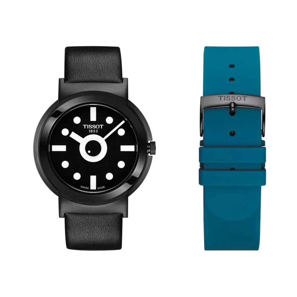 Tissot Heritage Memphis Gent Band Set Black Dial Women`s Watch T1344103705100 - Dial: Black, Band: Black, Bezel: Black