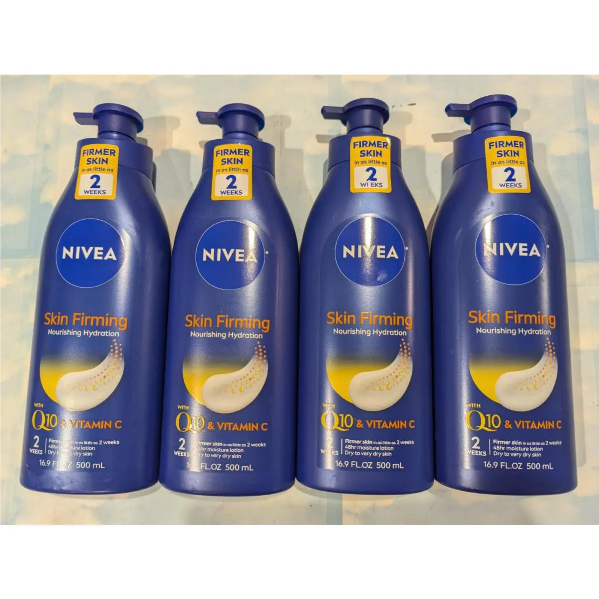 Lot 4 Nivea Skin Firming Nourishing Q10 Vitamin C Body Lotion 16.9 FL OZ