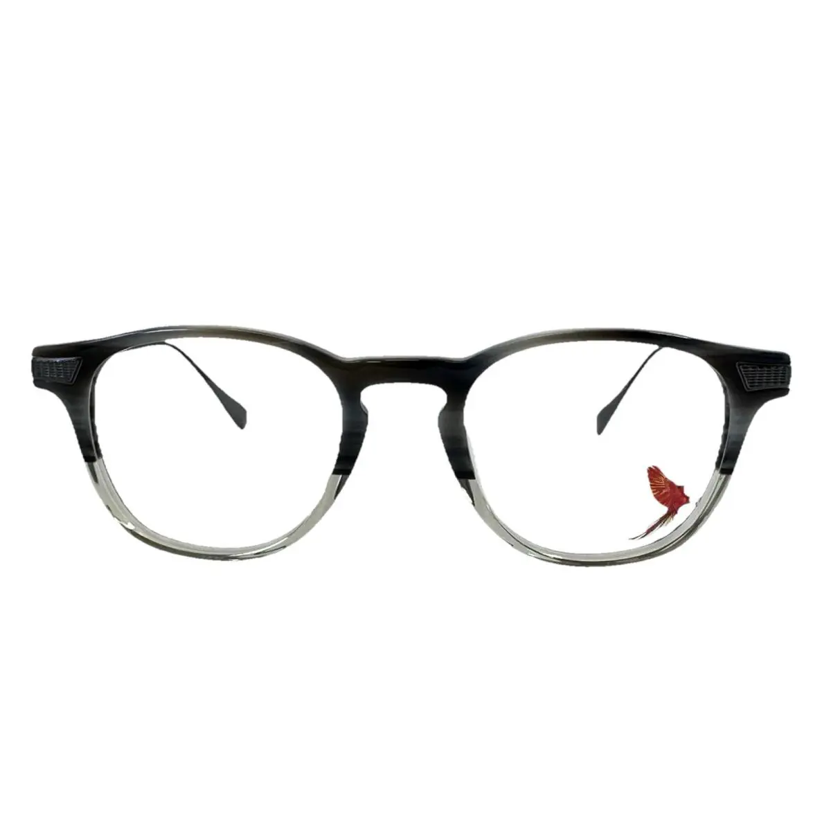 Maui Jim Mjo 2610 14F Grey Horn Clear 48.22.142 Unisex Eyeglasses Frames