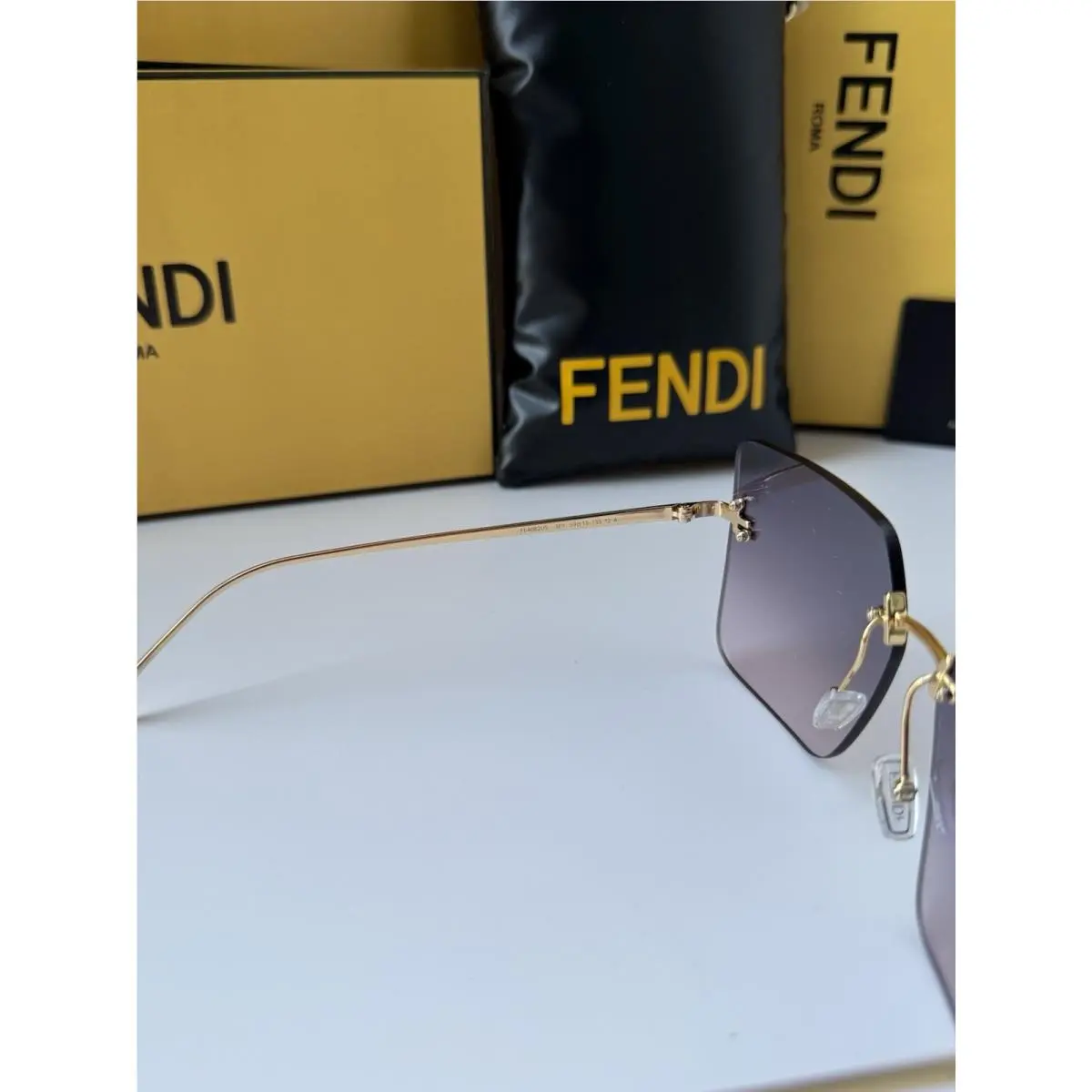 Fendi First Crystal FE4082US 30Y Gold Purple Gradient Women 