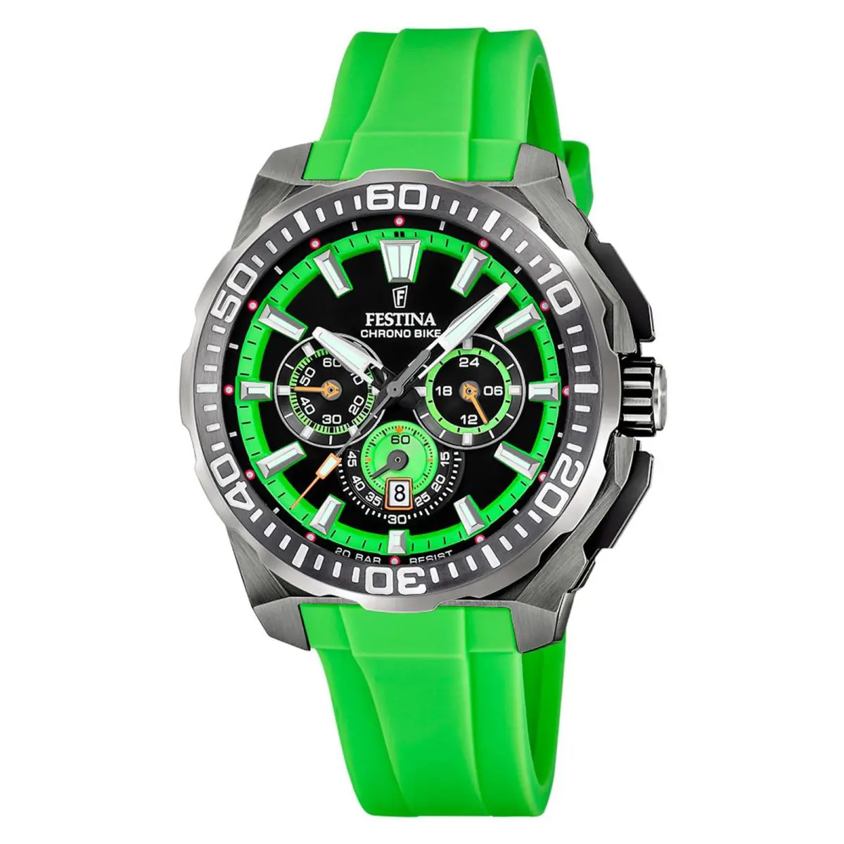 Watch Festina F20725/3 Chrono Bike Man 46mm Stainless Steel