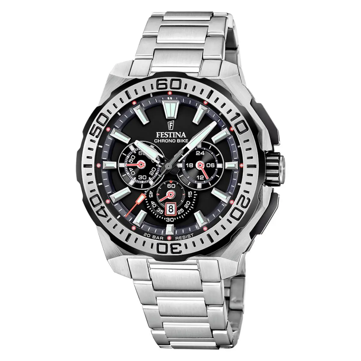 Watch  F20724/7 Chrono Bike Man 46mm Stainless Steel by Festina