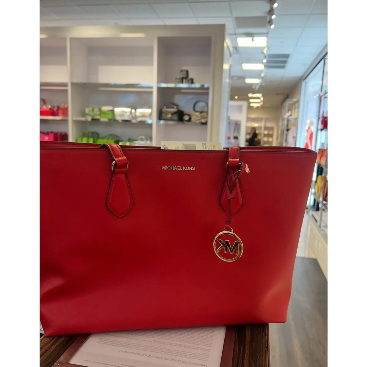 Sheila Large Multifunction Tote Bright Red by Michael Kors