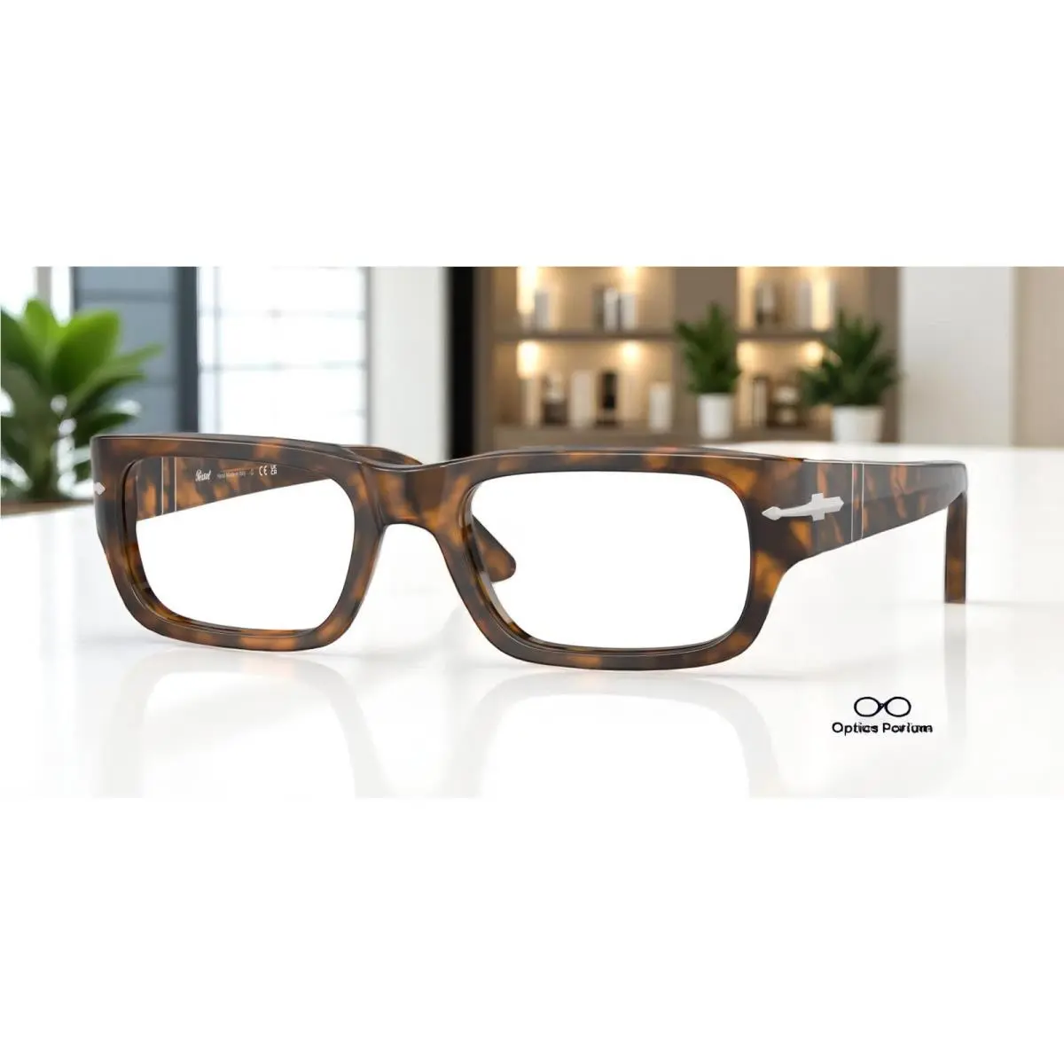 Persol PO3347V 1210 Brown Havana Clear 53 mm Unisex Eyeglasses