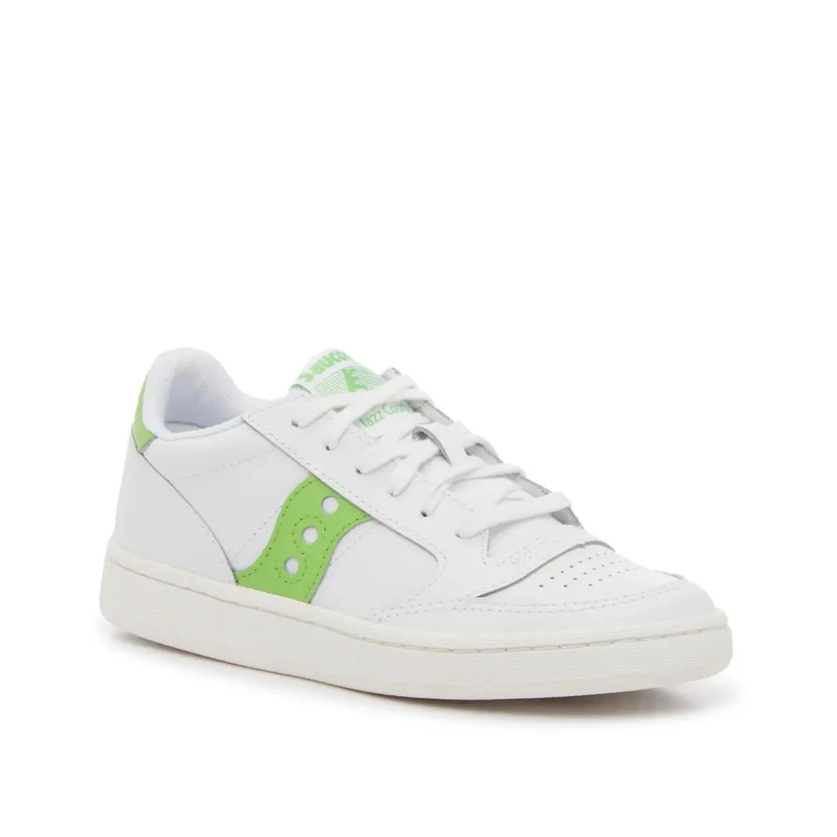 Woman`s Fashion Sneakers Saucony Jazz Court Sneaker - White/Green