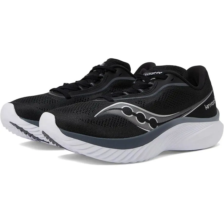 Saucony® Women`s 7 B Kinvara 15 Road Running Shoes in Black/white - Black