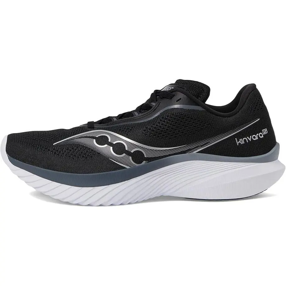 Saucony shoes - Saucony® Women`s 7 B Kinvara 15 Road Running Shoes in Black/White - S10967-200 - Black (UPC: 195020772423) 0