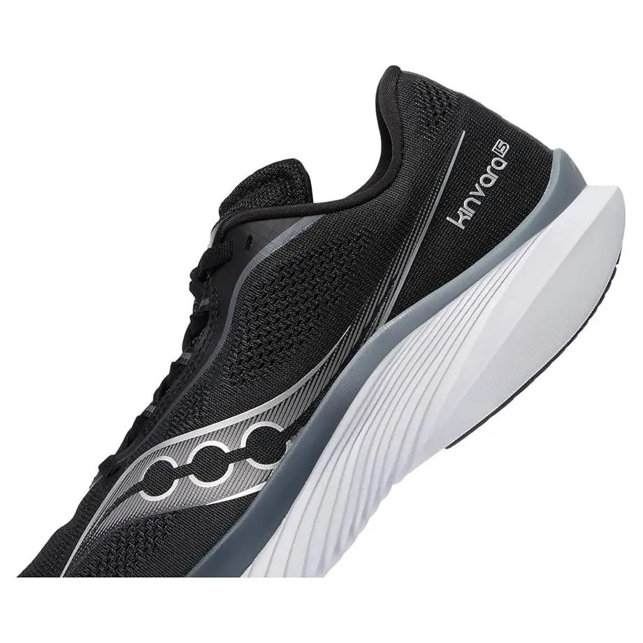 Saucony shoes - Saucony® Women`s 7 B Kinvara 15 Road Running Shoes in Black/White - S10967-200 - Black (UPC: 195020772423) 2