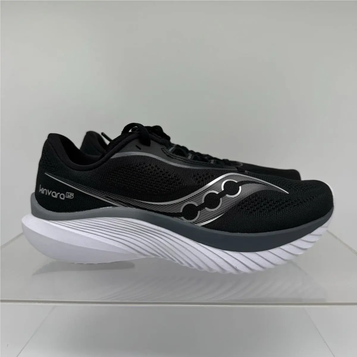 Saucony Kinvara 15 Black White S10967-200 Running Women`s Size 9.5 - Black