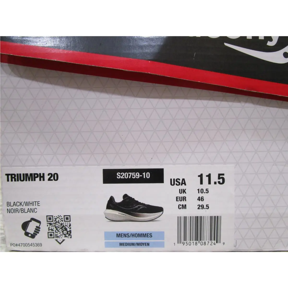 Saucony shoes - Saucony Triumph 20 - Triumph - S20759-10 - Black/White 4