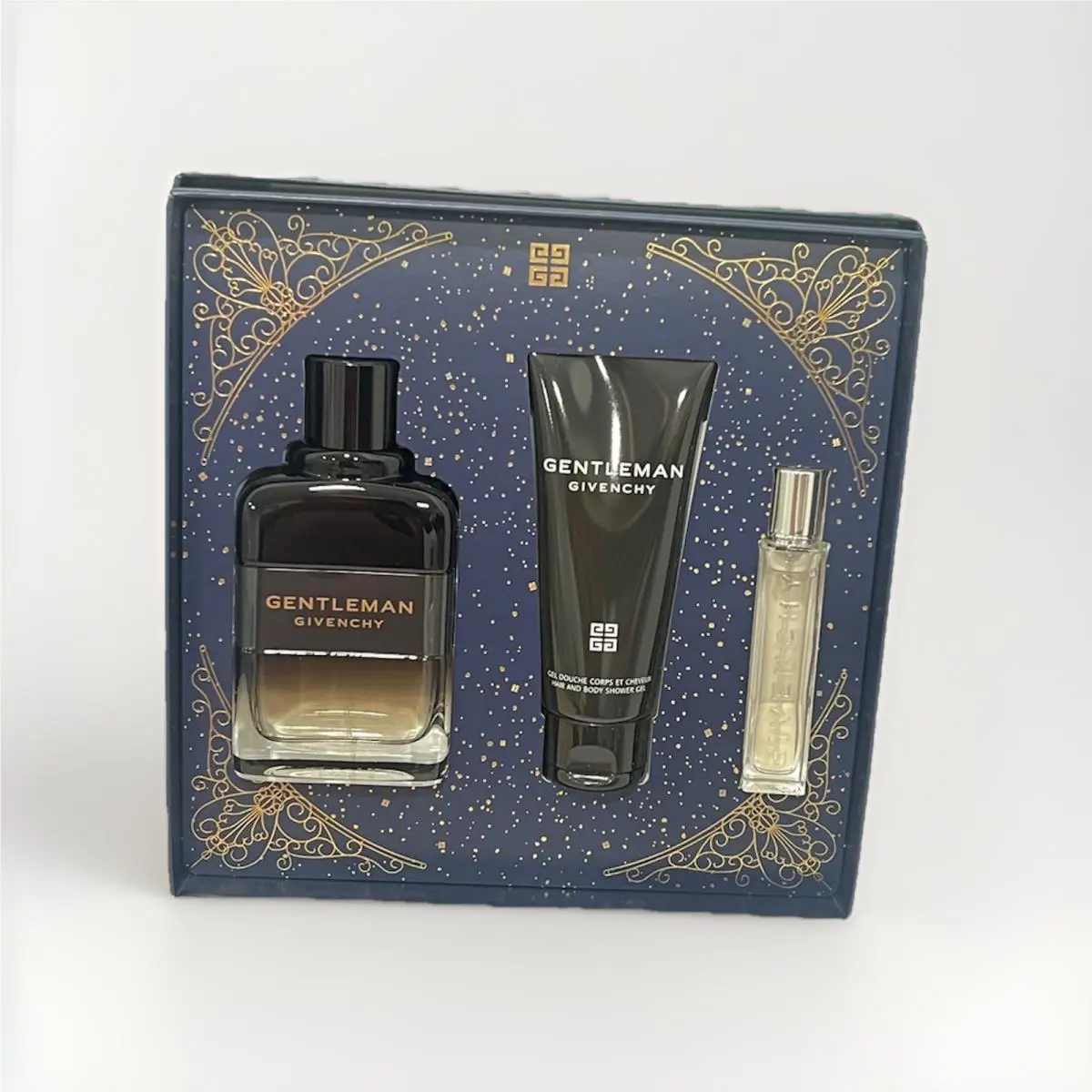 Givenchy Gentleman Boisee 3pc Gift Set with 3.3oz Edp Boisee+ 12.5ml Edp+2.5oz S