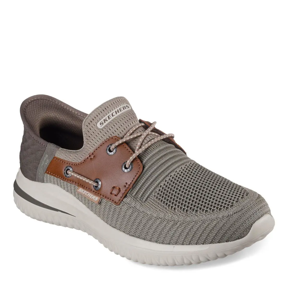 Men`s Skechers Slip-ins: Delson 3.0 - Roth Slip-on 210606-TPBR Taupe Brown Synt - Taupe Brown