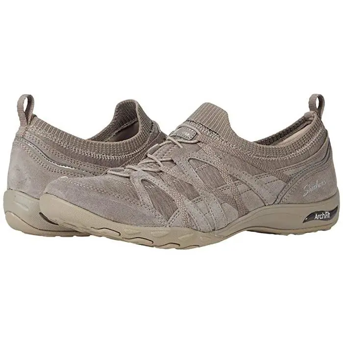 Skechers Arch Fit Comfy Bold Statement 100275-TPE Women`s Taupe Shoes GBNC1253 - Gray