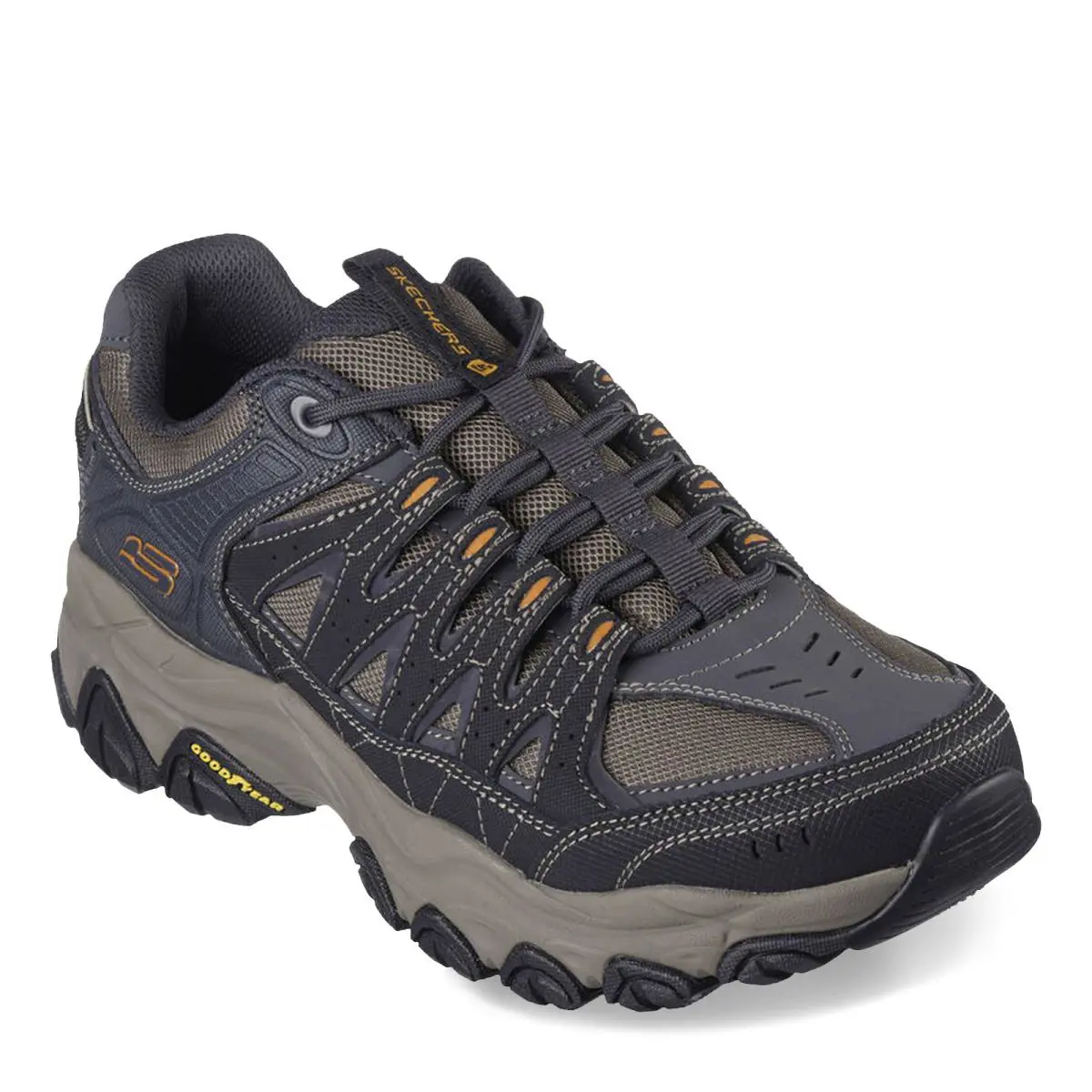 Men`s Skechers After Burn M Fit 2.0 Hiking Shoe - Extra Wide Width 237608WW-CCG - Charcoal/Gold