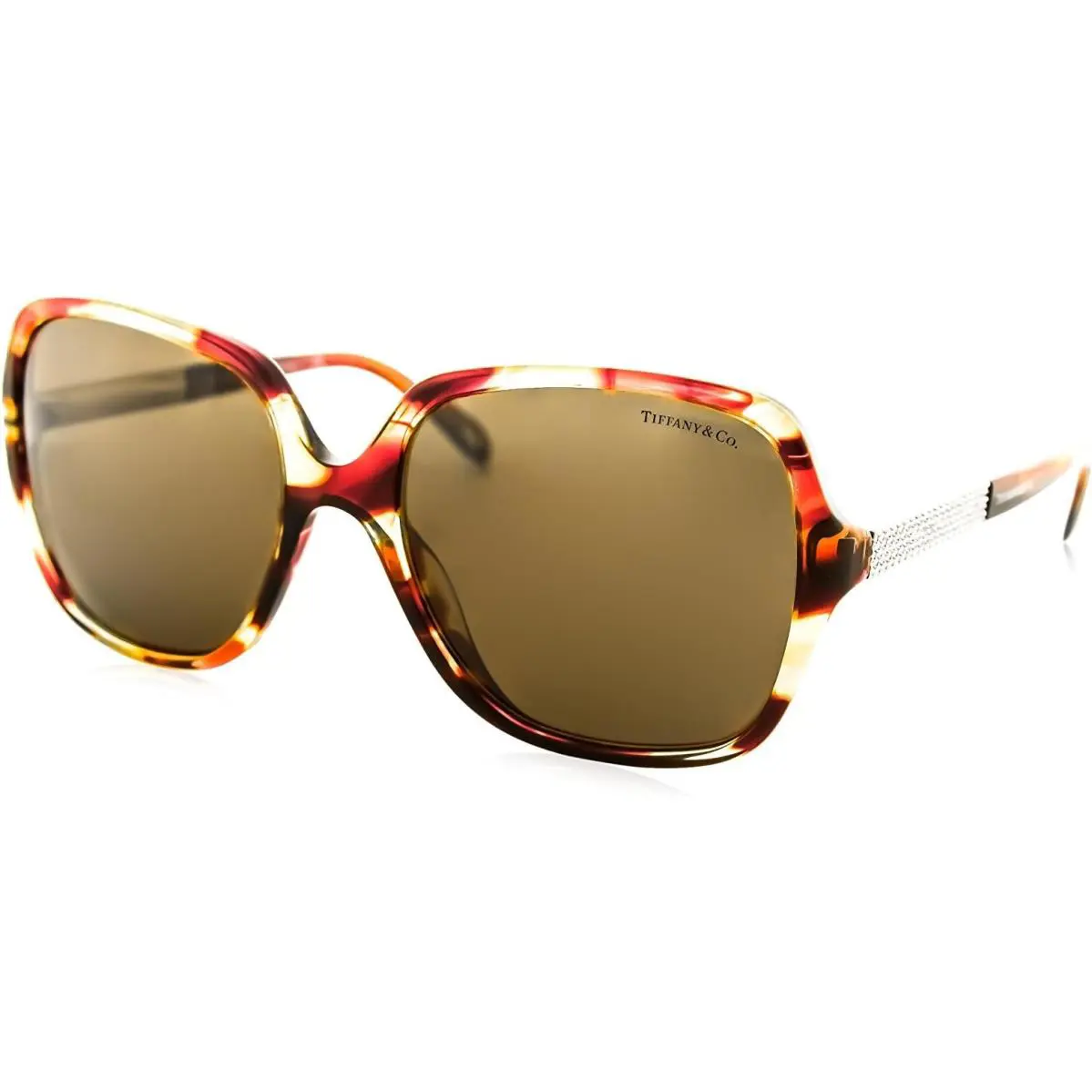 Tiffany Co Vintage Sunglasses TF4072B 80813G 57mm Spotted Violet / Brown Lens by Tiffany & Co.
