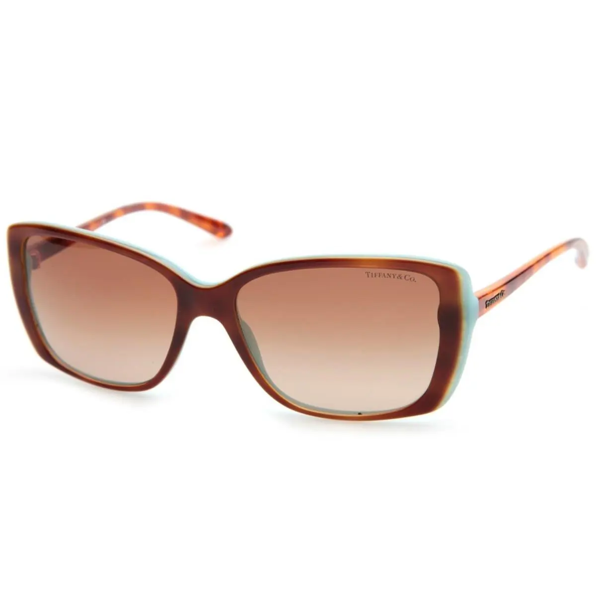 Tiffany Co Sunglasses TF4079 8164/3B 57mm Havana-blue / Brown Gradient Lens
