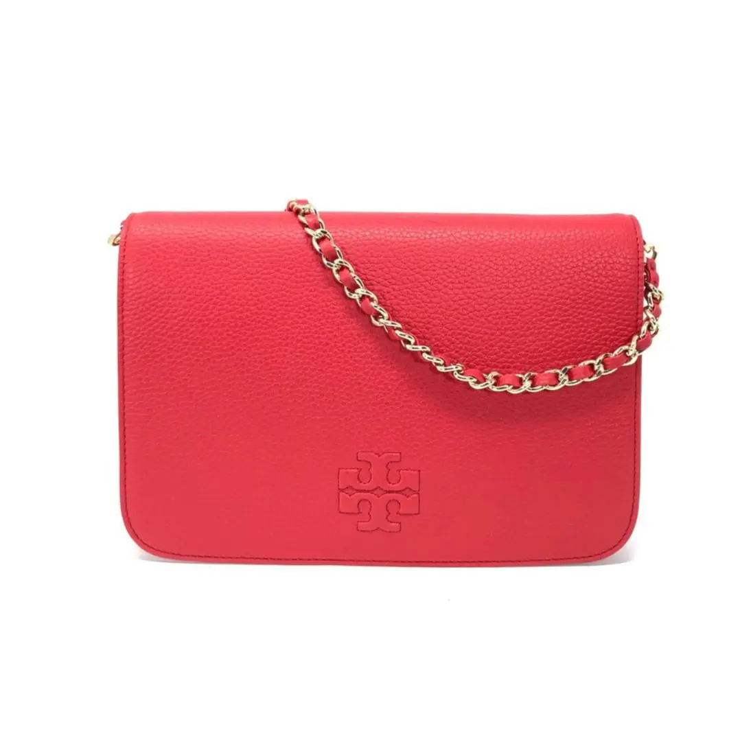 Women`s Thea Leather Clutch Crossbody Bag Liberty Red 55371 by Tory Burch