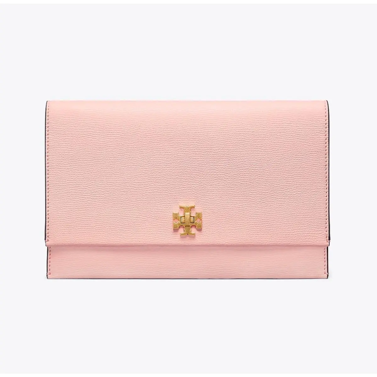 Tory Burch Women`s Kira Leather Clutch Small Shoulder Bag Opulent Pink 45294