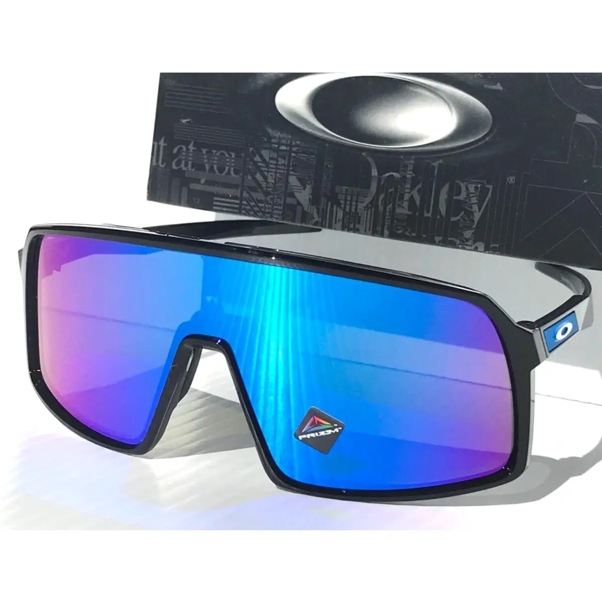 Oakley Sutro Shiny Black Prizm Sapphire Blue Lens Sunglass 9406-90