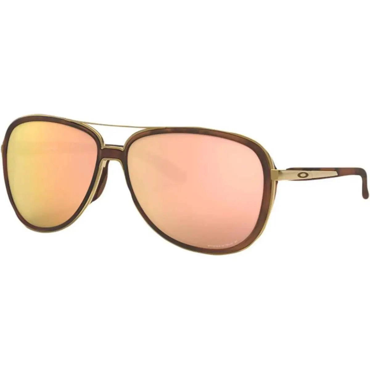 Oakley Men`s Split Time Prizm Polarized Brown Tortoise/rose Gold OS Sunglasses - Frame: Brown, Lens: Brown
