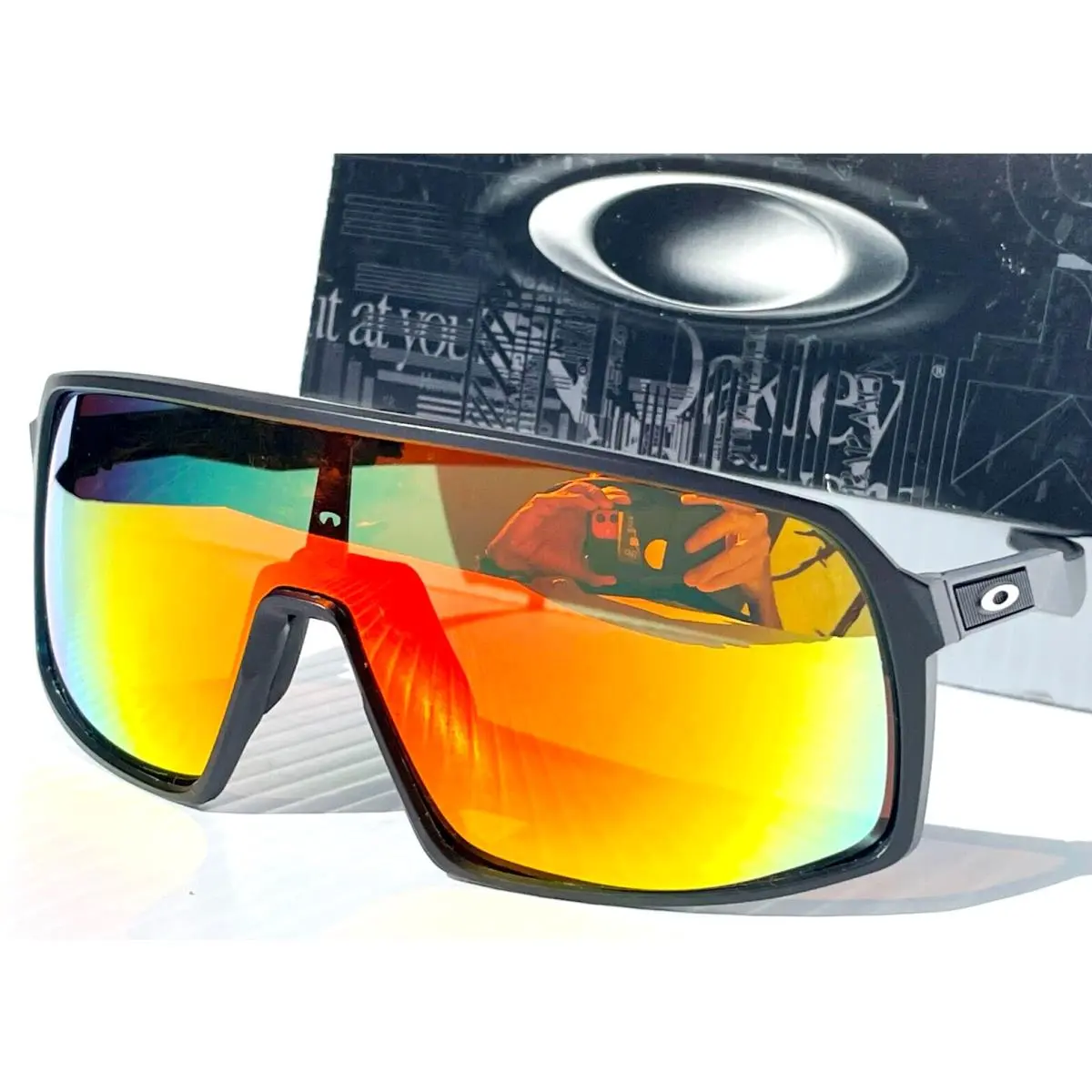 Sutro Matte Black Ducati Red Polarized Galaxy Ruby Lens Sunglass 9406 by Oakley
