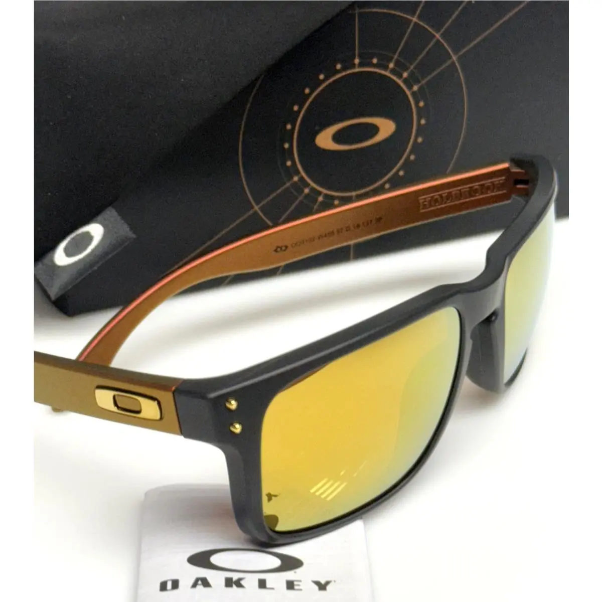 Oakley Holbrook Matte Carbon Polarized Prizm 24K Gold Lens Sunglass 9102-W4